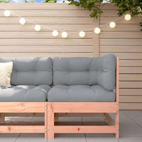 WDGJJFECNMUEHI Garten-Ecksofa aus Massivholz Douglasie, Outdoor Eckcouch mit Latten-Design für Terrasse und Garten, Modulares Sofa für Bequemes Sitzerlebnis, Wetterfest und Langlebig