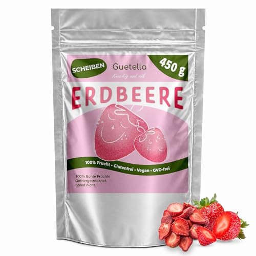 Fraises lyophilisées, chips de fruits, 100 % fruits séchés, naturel, sans additifs, qualité premium, chips de fraises, végan, collation saine, fruits purs.