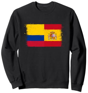 Bandera España Colombia Aficionado Colombiano Español Sudadera