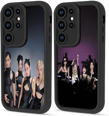 Stradvnaly 2 Stück BP Handyhülle für Samsung Galaxy S26 Ultra Hülle 6.9'', Blackpink Idol Deadline Kpop Star Rose Jenny Lisa Jisoo Muster Designs Case Schwarz Schutzhülle Stoßfest TPU Weich Cover