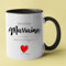 Tasse Personnalisée 'Veux-tu être ma Marraine', Mug en Céramique avec Message d'Amour, Blanc et Noir