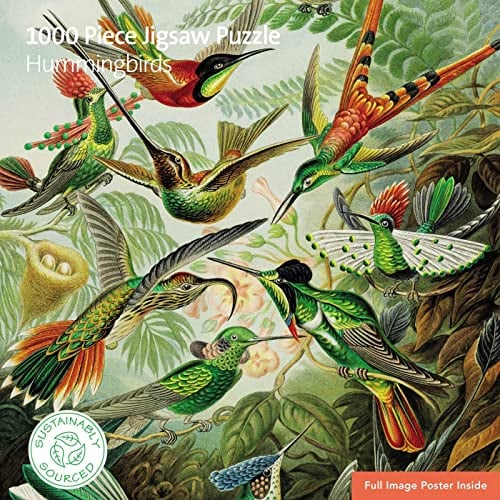 Puzzle - Ernst Haeckel, Kolibris: Unser faszinierendes, hochwertiges 1.000-teiliges Puzzle (73,5 x 51 cm) in Stabiler Kartonverpackung