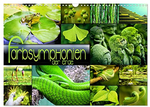 Farbsymphonien der Erde (Wandkalender 2026 DIN A3 quer), CALVENDO Monatskalender: Stimmungsvolle Collagen in faszinierenden Farbkombinationen (CALVENDO Natur)