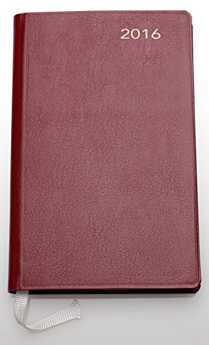 Taschenkalender 2016: roter Cabra-Ledereinband