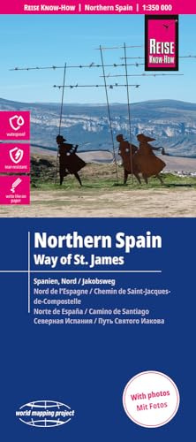 Reise Know-How Landkarte Nordspanien mit Jakobsweg | Northern Spain and Way of St. James (1:350.000): reiß- und wasserfest (world mapping project)