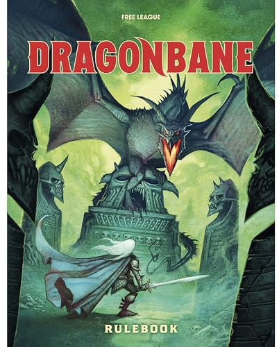 Free League Publishing Dragonbane Rulebook, D20 Roleplaying Game Hardcover RPG Book, Fantasy Adventure, Adults, Teens Ages 14+