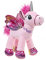 BARRADO Peluche Unicornio con alas de pie - Calidad Supersoft (Rosa, 34cm)