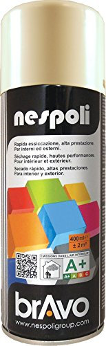 NESPOLI Aérosol peinture professionnelle ivoire 400 ml, Blanc Ivoire