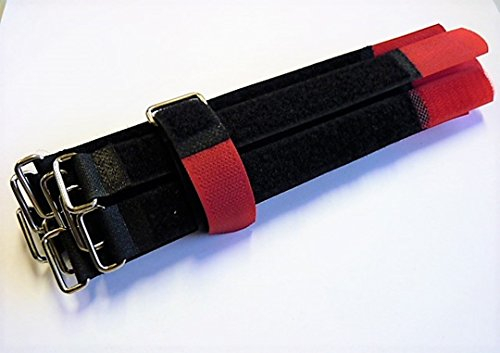 Kabel-Klettband Kabelklett Kabelbinder Klettbinder,mit Metallöse 50 Stück DIKETE Rot Wiederverwendbare Klett-Kabelbinder mit Klettverschluss 20cm lang 2cm breit (Klett und Flausch gleicheseite)