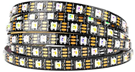 BTF-LIGHTING RGBW RGBNW Natürliches Weiß SK6812 (ähnlich WS2812B) 5m 60LEDs/pixels/m Individuell adressierbar Flexibel 4 farbe in 1 LED Traumfarbe LED Streifen nicht-wasserdicht IP30 DC5V Schwarz PCB
