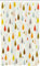ABAKUHAUS Bunt Schmaler Duschvorhang, Retro Wasser lässt Regen Fallen, Badezimmer Deko Set aus Stoff mit Haken, 120 x 180 cm, Creme Mehrfarbig