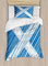 ABAKUHAUS Schottland Bettbezugs Set für Einzelbetten, Nationalflagge Gekritzeltes, Milbensicher Allergiker geeignet mit Kissenbezug, 130 x 200 cm, Kobaltblau Weiß