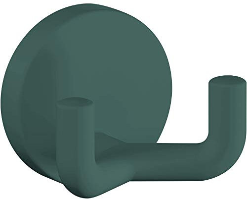HEWI 477.90B025 55 Mantelhaken 477.90.025 Breite 60 mm, Tiefe 43,5 mm, Polyamid, Farbe: Aquablau Matt