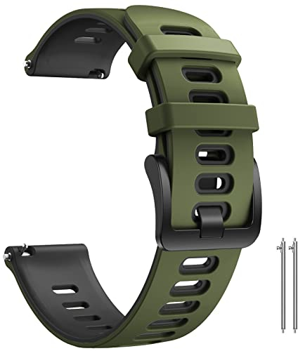 ANBEST Compatibile con Garmin Vivoactive 3/Venu/Forerunner 245 Cinturino, 20mm Cinturino in Silicone Ricambio Bracciale per Galaxy Watch 4/Galaxy Watch Active 2 Smart Watch