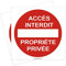 BlazeVideo 2 Pièces Panneau - Accès Interdit Propriété Privée Aluminium Panneau Diamètre, Aluminium 300 * 300mm