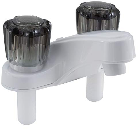 RecPro Grifo RV de 4 pulgadas | Blanco | Accesorios de baño RV | Lavabo de baño RV | Grifo de lavabo