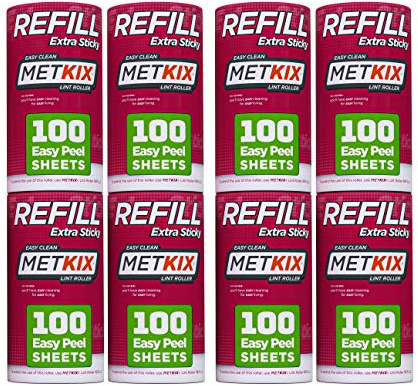 Metkix Nachfüllpackung für Metkix Fusselrollen 8er Pack (insgesamt 800 Blatt)