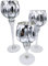 3tlg. Teelichthalter Glas Kerzenhalter, Hoch 30/25/20cm Romantische Glaskelch Windlicht Set für Tischdekoration Kerzenständer für Weihnachts Wohnzimmer Geburtstag Hochzeit Feier Deko