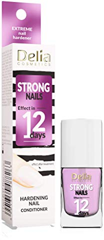 Delia Cosmetics - Acondicionador de uñas - Endurecedor extremo - Endurecimiento nutritivo - Uñas suaves y brillantes - Resultado expreso de 12 días - 11 ml
