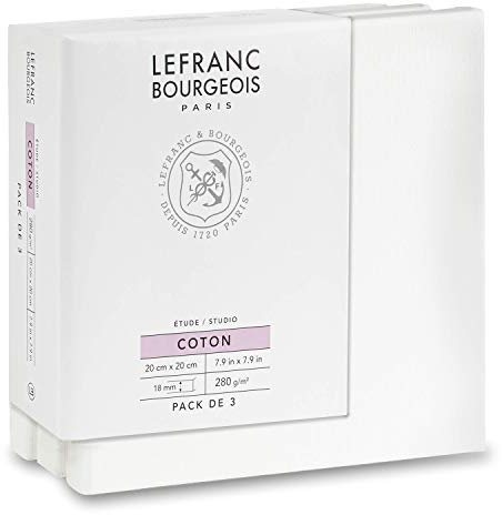 Lefranc Bourgeois Studio Toile Étude 20X20 cm X3