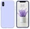 DUEDUE Coque pour iPhone X/XS, Silicone Militaire Antichoc, Doublure Coque de Téléphone pour iPhone X/XS Protection Ecran Intégrale, Toucher Confortable Anti Rayures Etui pour iPhone X/XS,Mauve