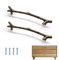 LERANXIN Cabinet Handles, Drawer Handles, 127mm Hole Centre Wardrobe Handles, Antique Style Wardrobe Door Handles Bathroom Cupboard Handles, Bronze- Pack of 2 Pieces