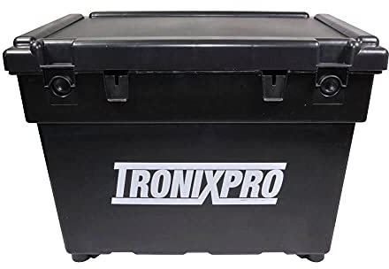 Tronixpro Unisex's Big Beach Seat Fishing Tackle Box, Black, 53 x 38cm x 41 cm, TTSBK