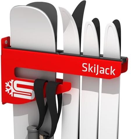 Skijack Support Mural pour Skis Unisexe, Rouge, Normal