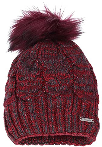Antonio Damen Strick Mütze Beanie rot
