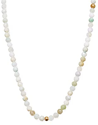 BERGERLIN Jade Halskette hell grün - grüne Myanmar Jade Kette - Gold - XS-S