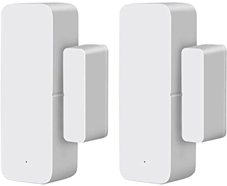 WiFi Door Sensor, 2 Pack Smart Wireless Door Window Safety Freezer Door Open Sensor Refrigerator Alarm Compatible with Alexa, Google Assistant for Doors, Windows Cabinets, Home, Office