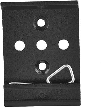 DIN Schienen Feste Klemme, Universal Schiene Befestigungsclip Snap in Rail Montageklammern Aluminiumlegierung Solid State Relaisclip Einrastbar Schienenhalterung Clip Für 35mm Relaismontage Schwarz