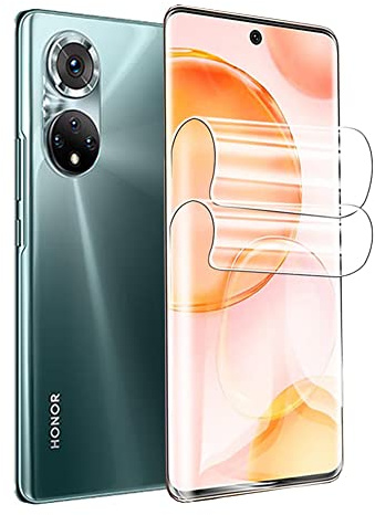 CUFEREDU 2pcs película TPU para Honor 50 5G 6.57 Honor50 | Felxible, Película de gel, HD Clear, Protector de pantalla de hidrogel, Sensible al tacto, Desbloqueado con huellas digitales