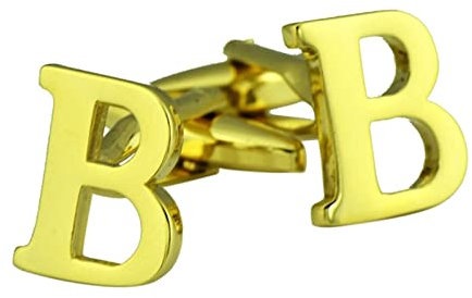 Manschettenknöpfe Herren Gild, Manschettenknöpfe Herren Mi Gravur Gold Cufflinks Anfängliches B Schmuck Geschenk