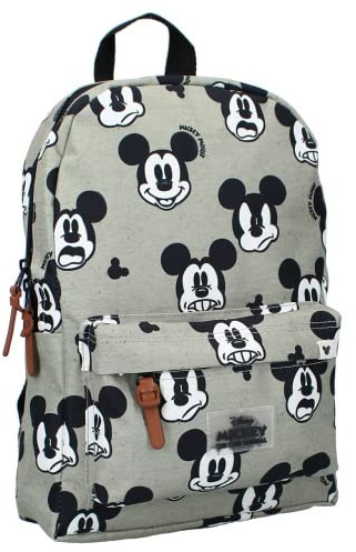 mybagstory - Backpack – Mickey Mouse – Disney – Child – School – Kindergarten – Boys – School Bag – Size 33 cm – Adjustable straps, grey, S