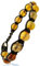 Samsara Bracciale Tibetano Buddista - shamballa con Pietra del Drago - Filo in cotone cerato nero resistente