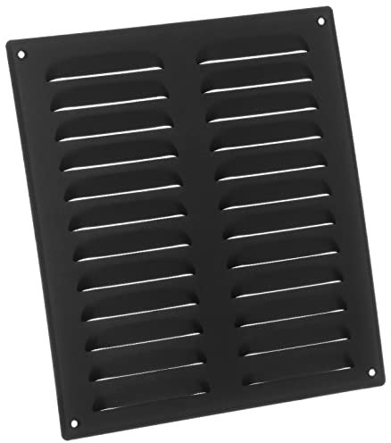 Steinberg14 Griglia di Ventilazione Rettangolare 260x280 mm - Griglie di Aerazione in Metallo Antracite - Serranda di Scarico dell'aria con Zanzariera - Copri Bocchetta Interna a Parete e a Soffitto
