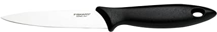 FISKARS Couteau à Légmes, Essential, longueur totale : 22 cm, Inox/ plastique PP, Noir, Essential, 1065568