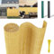 YZNAHRE PVC Sichtschutzmatte Balkon Sichtschutz mit Kabelbindern, 120x500cm Bambus Sichtschutzzaun PVC Zaun, Windschutz Wetterfest für Garten Balkon Terrasse