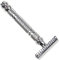 Parker Safety Razor, 24C Rasierhobel mit offenem Kamm, zweischneidig, mit schwerem, verchromtem Messinggriff, 3-teilig