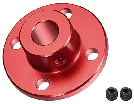 DMiotech 8mm Innen Durchm. H13xD10 Flansch Kupplung Anschluss Starre Leitfaden Welle Unterstützung Kuppler Welle Kupplung mit Schrauben für Basteln RC Modell Motoren Rot