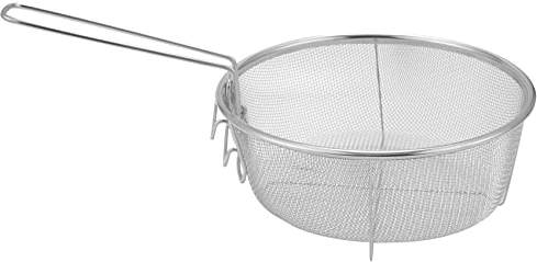 Lrtzizy 1 Pieza Cestas para FreíR de Acero Inoxidable Canasta Frita para FreíR con Aceite Caliente con una Sola Manija de de Fideos Dumplings Colador de Alimentos