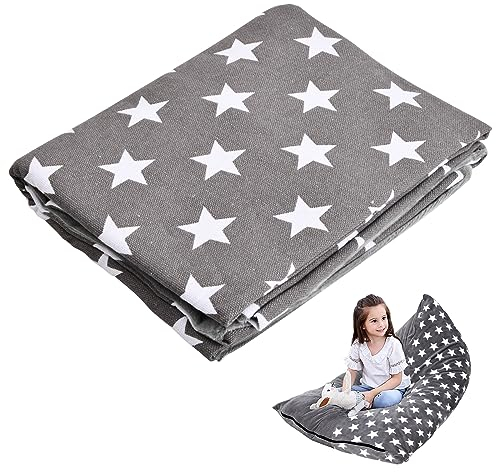 Funda de Puff sin Relleno, Puf de Almacenamiento de Animales de Peluche, Bolsa de Frijol Grande para Silla de Peluche 127x76,2x88,9cm, Juguetes de Peluche Organizador Niños Adultos, Only Cover (B)