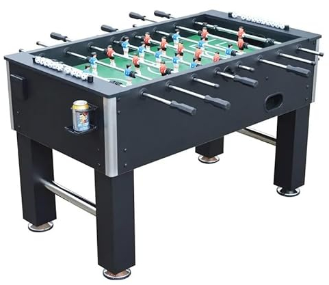 JooTech Premium Kickertisch | Tischfußball | Tischkicker | Kicker | Holz | Schwarz