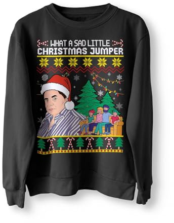 BlackMacaw What A Sad Little Christmas Jumper Sweater Sweatshirt Xmas Jumper Come Dine Dear Lord Jane British UK TV Funny Gift Meme Pullover