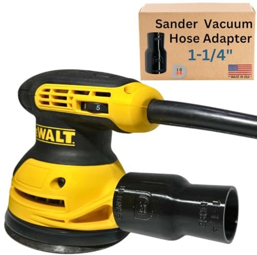 Sander Vacuum Adapter for DeWalt or Craftsman Sanders - Shop Vac Attachment for Dust Collection (1-1/4) by 1058Designs