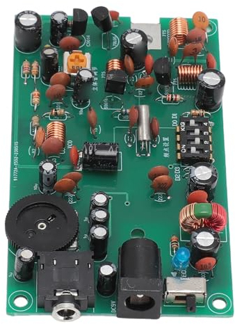 Shortwave Mono Transmitter Module, Stereo Sound Stereo FM Transmitter Module, Wide Transmitting Distance Digital FM Radio Module for Microphone Audio Soldering Learning
