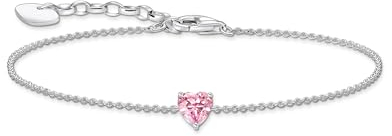 Thomas Sabo Armband mit weißem Zirkonia-Herz 925 Sterlingsilber A2157-051-9