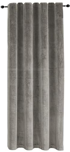 Verdunkelungsvorhang Samt weich 140x145 cm Taupe Vorhang Kräuselband Blickdicht Gardine abdunkelnd U-Band