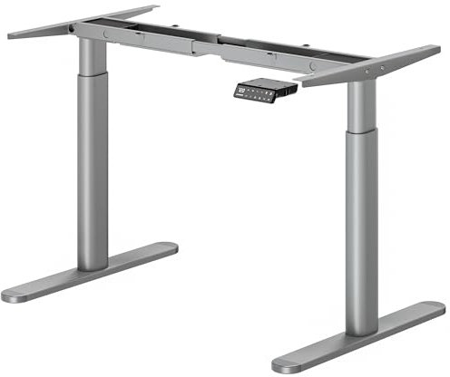 MAIDeSITe EL2 Pro Art Höhenverstellbarer Schreibtisch Gestell, Ovaler Beindesign Elektrisch höhenverstellbares Tischgestell Dualmotor Traglast 180kg mit 4 Memory-Steuerung und Kollisionschutz Funktion